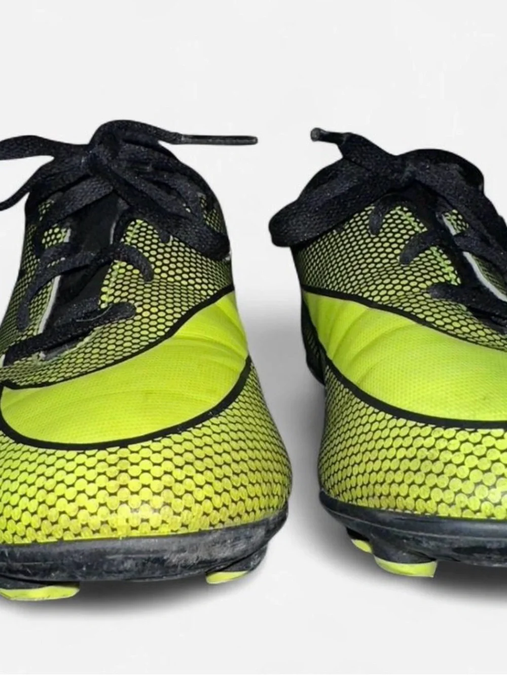 Nike Kids Neon Yellow and Black Soccer Cleats